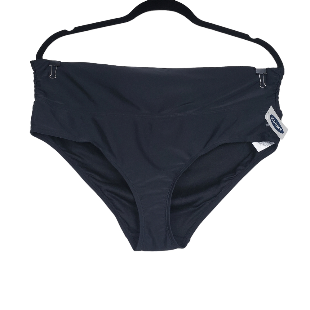 Old Navy Womens Black Swimsuit Bikini Bottom Size M NWT